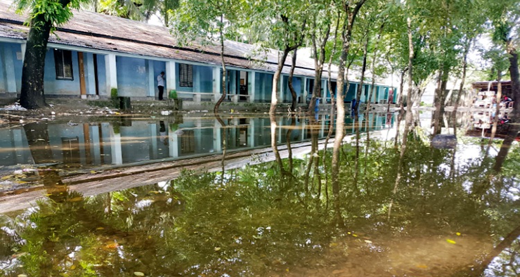 জলমগ্ন চাঁদপুর চীফ জুডিসিয়াল মাজিস্ট্রেট আদালত প্রাঙ্গন, চরম ভোগান্তি