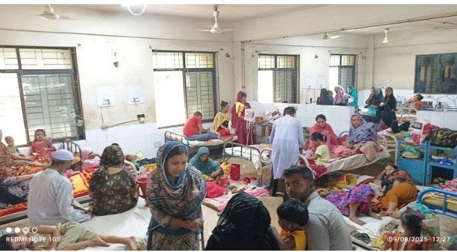 চাঁদপুর সরকারী জেনারেল হাসপাতালে শ্বাসকষ্ট ও নিউমোনিয়া রোগীর সংখ্যা বেড়েই চলেছে