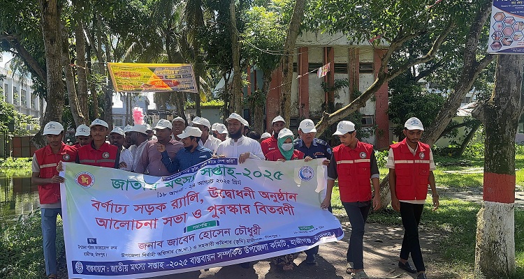 বর্ণাঢ্য আয়োজনে হাজীগঞ্জে জাতীয় মৎস্য সপ্তাহের উদ্বোধন
