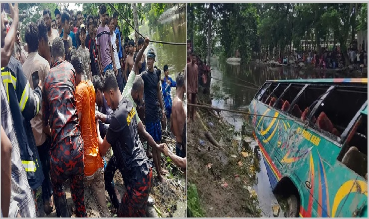 লক্ষ্মীপুরে বাস খাদে পড়ে ৫ জন নিহত